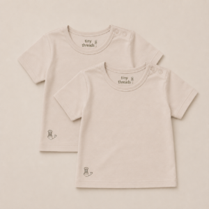 Organic Cotton Baby T-Shirt - 2 Pack - Seashell