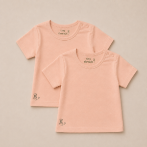 Organic Cotton Baby T-Shirt - 2 Pack - Seashell