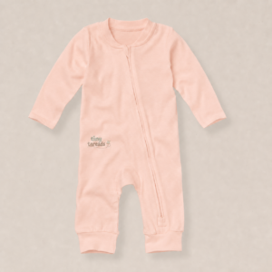 Organic Cotton Baby Sleepsuit - Seashell
