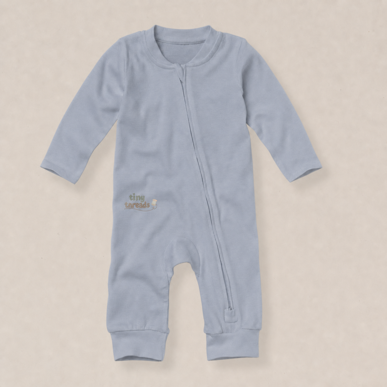 Organic Cotton Baby Sleepsuit - Ocean